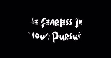 Grunge Geçiş Efekti Animasyon Cesur Metin Tipografisi Alıntılamanızda Korkusuz Olun.