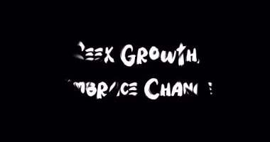 Grunge Geçiş Efekti Animasyon Metni Tipografi Tırnak Aracı Büyüme, Değişimi Kucaklama