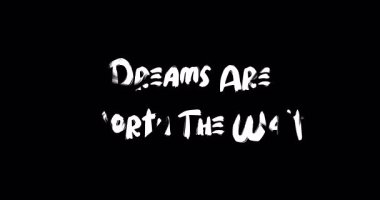 Grunge Geçiş Efekti Animasyon Cesur Metin Tipografi Alıntı Rüyaları Beklemeye Değer