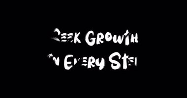 Grunge Geçiş Efekti Canlandırılmış Metin Tipografisi Her Adımda Büyüme Arıyor