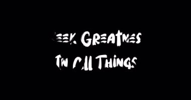  Her Şeyde Büyüklüğü Ara Metin Tipografisi Grunge Geçiş Animasyon Efekti Siyah Arkaplan Efekti