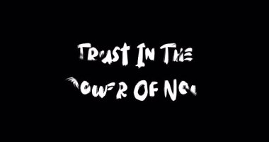 Grunge Geçiş Efekti Cüretkar Metin Tipografisi Şimdiki Güce Güven.