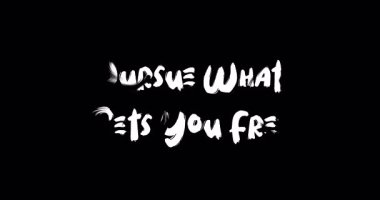 Size Özgür Kalın Metin Tipografisi Alıntı Grunge Geçiş Animasyon Efekti Siyah Arkaplan Efektini İzleyin