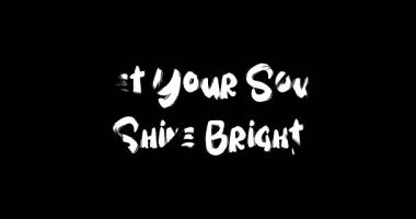 Ruhunun parlamasına izin ver. Cesur Metin Tipografisi Grunge Geçiş Animasyon Efekti Siyah Arkaplan