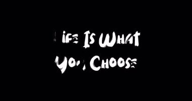 Hayat Cesur Metin Tipografisi Grunge Geçiş Animasyon Efekti Siyah Arkaplan Efektidir