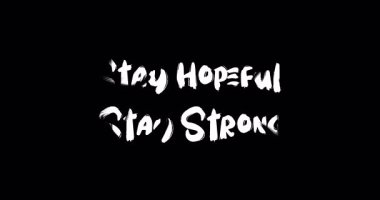 Umutlu Kalın, Güçlü Kalın Metin Tipografi Grunge Geçiş Animasyon Efekti Siyah Arkaplan