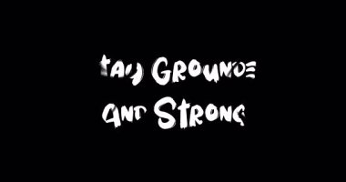 Yerinizde Kalın ve Güçlü Metin Tipografi Grunge Geçiş Animasyon Efekti Siyah Arkaplan Efekti