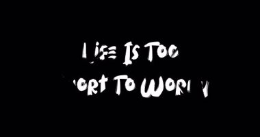 Hayat Cesur Metin Tipografisi için Çok Kısa Grunge Geçiş Animasyon Efekti Siyah Arkaplan Efekti