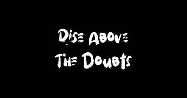 Şüphelerin Üzerinde Yüksel Cesur Metin Tipografisi Grunge Geçiş Animasyon Efekti Siyah Arkaplan