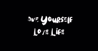 Grunge Geçiş Efekti Animasyon Cesur Metin Tipografi Alıntılama Kendini Sev, Aşk Hayatı