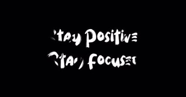 Grunge Geçiş Efekti Animasyon Metin Tipografisi Alıntı Olumlu Kalın Odaklan.