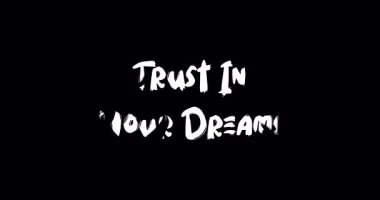 Grunge Geçiş Efekti Animasyon Cesur Metin Tipografi Rüyalarınıza Güven