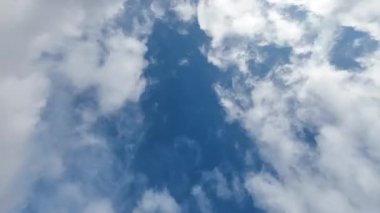 Güzel Yumuşak Bulutlu Mavi Gökyüzü Zaman Hızı