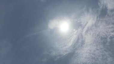 Güzel Yumuşak Bulutlu Mavi Gökyüzü Zaman Hızı