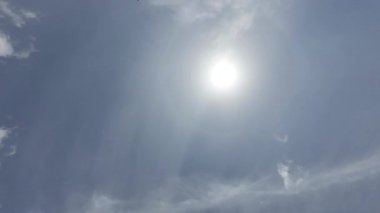 Güzel Yumuşak Bulutlu Mavi Gökyüzü Zaman Hızı