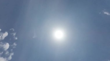 Güzel Yumuşak Bulutlu Mavi Gökyüzü Zaman Hızı