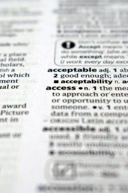 İngilizce Sözlük Sayfasını Tanımlama Kelimesi ile Kapat - Erişim Resmi 