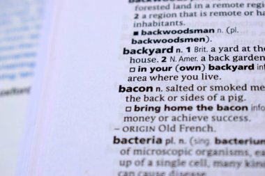 İngilizce Sözlük Sayfasını Tanımlama Kelimesi ile Kapat - Pastırma Resmi 