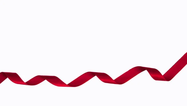 Röd Färg Band Spiral Form Isolerad Vit Bakgrund — Stockfoto