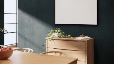 Dairenin modern iç tasarımı çok şık. Bir odanın içinde. 3d görselleştirme canlandırma canlandırma görüntüsü yakın çekim.