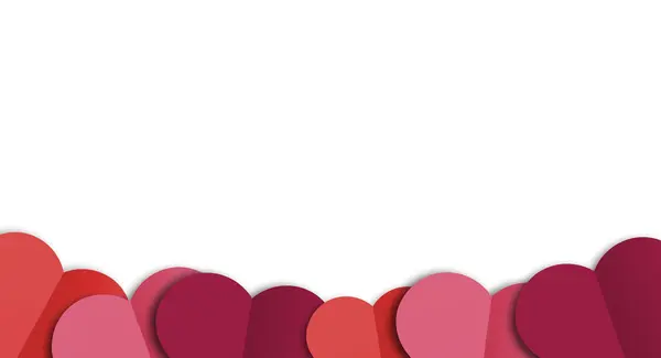 Kırmızı Pembe Kağıt Kalpler Beyaz Arka Planda Izole Sevgililer Günü Telifsiz Stok Imajlar