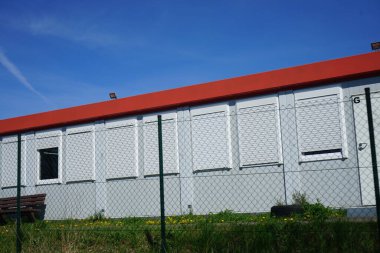 Biesdorf, Berlin, Almanya 'da mülteciler için modüler konaklama