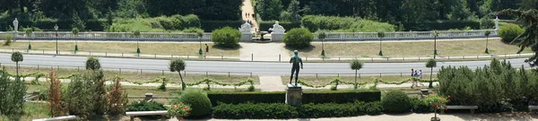 Panorama Photo Vue Sur Jardin Sicilien Depuis Jardin Nordique Parc — Photo