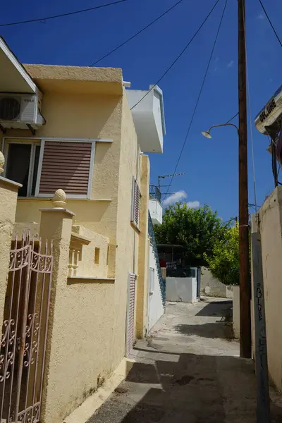 stock image Architecture and original way of life in the ancient Lardos Village. Lardos is a Greek village at the eastern part of the island of Rhodes, South Aegean region, Greece