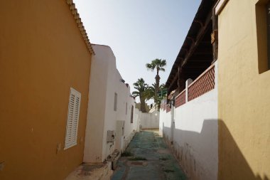 Av 'daki eski yerleşim yerleri. Happag Lloyd, Costa Calma, Fuerteventura, İspanya. 