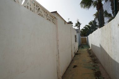 Av 'daki eski yerleşim yerleri. Happag Lloyd, Costa Calma, Fuerteventura, İspanya. 