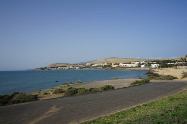 Ekim ayında Costa Calma 'daki plaj manzarası. Costa Calma İspanya 'nın Fuerteventura adasında bulunan bir tatil beldesidir.. 