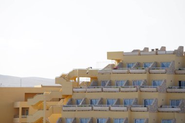 Martı Larus Michael Hellis Ekim ayında Costa Calma 'ya uçuyor. Sarı bacaklı martı, Larus michahellis, büyük bir martıdır. Fuerteventura, Kanarya Adaları, İspanya.