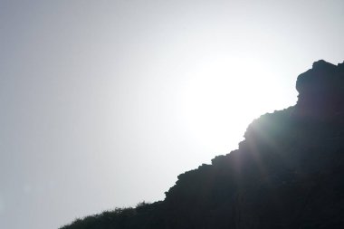 Kasım ayında Matas Körfezi 'ndeki Atlantik Okyanusu kıyısındaki Playas de Matas Blancas plajında güneş parlar. Costa Calma, Fuerteventura, Las Palmas, Kanarya Adaları, İspanya.