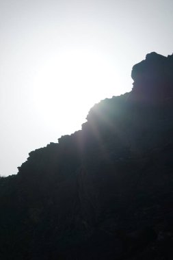 Kasım ayında Matas Körfezi 'ndeki Atlantik Okyanusu kıyısındaki Playas de Matas Blancas plajında güneş parlar. Costa Calma, Fuerteventura, Las Palmas, Kanarya Adaları, İspanya.