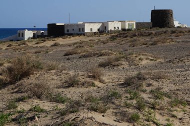 Costa Calma, Fuerteventura, İspanya - 26 Ekim 2022: Rancho de Matas Blancas, 14 Kasım 1965 'te Matas Körfezi' nde 