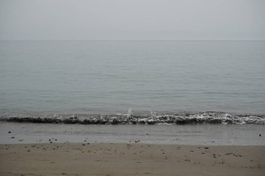Ekim ayında Playa de Tarajalejo plajından Atlantik Okyanusu manzarası. Tarajalejo, Tuineje, Fuerteventura, Las Palmas, Kanarya Adaları, İspanya. 