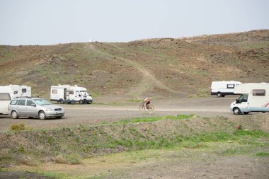 Tarajalejo, Fuerteventura, İspanya - 29 Ekim 2022: 29 ve 30 Ekim 'de, Fuerteventura adası boyunca 