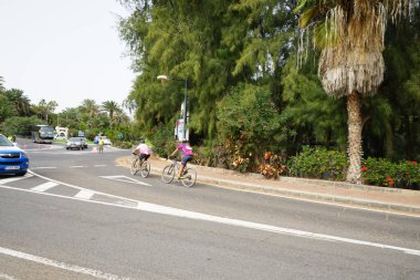 Costa Calma, Fuerteventura, İspanya - 29 Ekim 2022 ve 30 Ekim 'de, Fuerteventura adası boyunca 