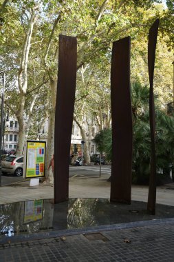 Palma, Mallorca, İspanya - 11 Eylül 2023: Monument 