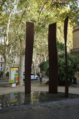 Palma, Mallorca, İspanya - 11 Eylül 2023: Monument 