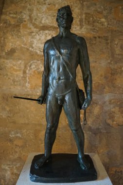 Palma, Mallorca, İspanya - 13 Eylül 2023: Jaime Mir 'in heykeli 