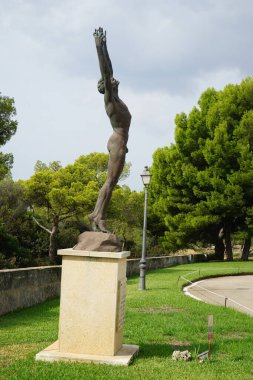 Palma, Mallorca, İspanya - 13 Eylül 2023: Sant Carles Kalesi veya Castell de Sant Carles, Palma de Mallorca, Balearic Adaları 'nda bulunan Jaime Mir 