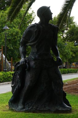 Palma, Mallorca, İspanya - 11 Eylül 2023: Aligi Sassu 'nun heykeli 