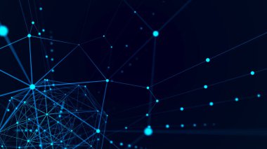 Bağlantı noktaları olan küre. Global Connection Teknoloji. Bilgi birikimleri. Üç Boyut .