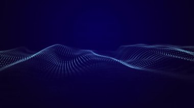 Geleceğin dalgası. Büyük verilerin 3 boyutlu görüntülenmesi. Analitik sunum 3D görüntüleme. Kusursuz döngü.