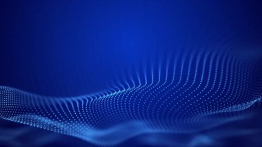 Ağ bağlantısı yapısı. Fütürist soyut ağ. Noktalar ve çizgiler arasındaki bağlantıyı göster. Büyük veri. 3B görüntüleme.