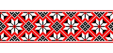 Noel süveteri deseni. Cristmas kumaşı, tekstil, kırmızı beyaz renkli kumaş için vektör izi.