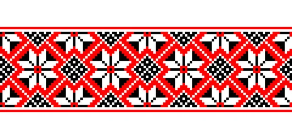クリスマスセーターのパターン クリスマスの布 赤い黒の白い色の生地のためのベクトルプリント — ストックベクタ