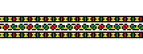 Padrão Vetor Bordado Colorido Ucraniano Ornamento Cárpatos Lemky Pixel Art Ilustrações De Stock Royalty-Free