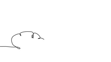 Patates tek çizgi animasyon. Sürekli bir çizim çizimi animasyonu, patates görüntüsü..